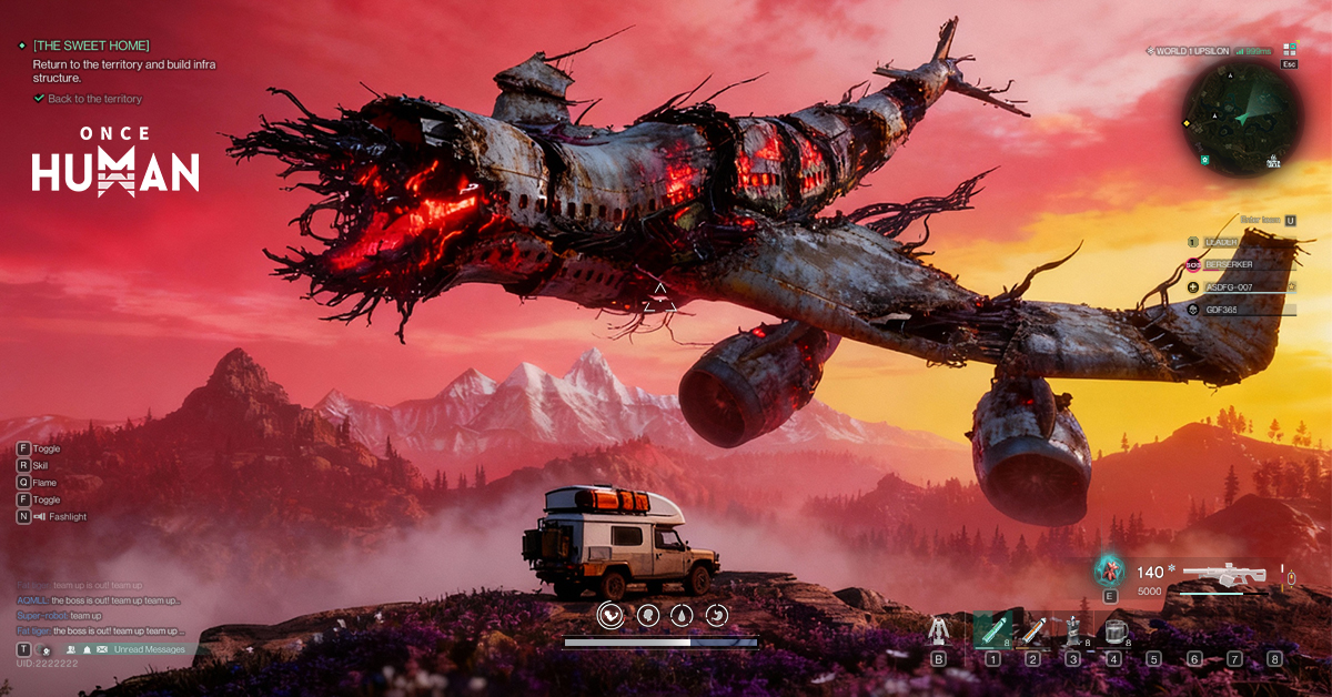 Decaying aircraft in dramatic sunset